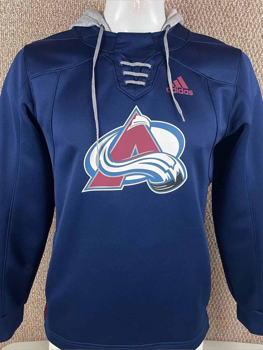 Colorado Avalanche Adidas Hoodie Men M Blue NHL Hockey Team Issued Pockets R1